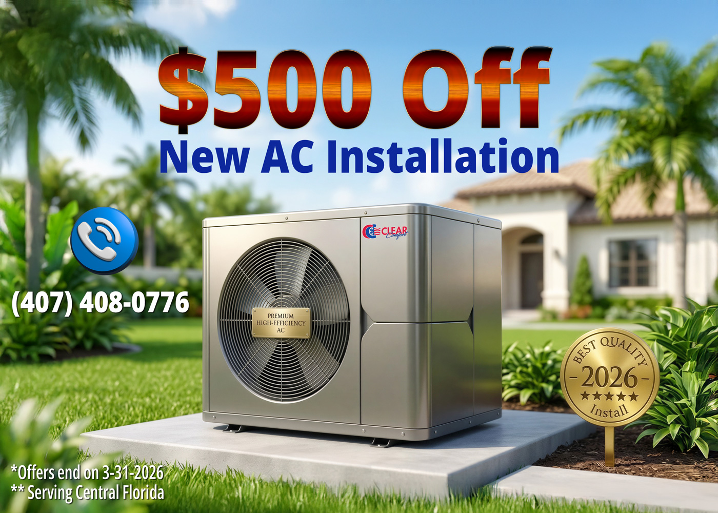 $500 Discount on HVAC Installation